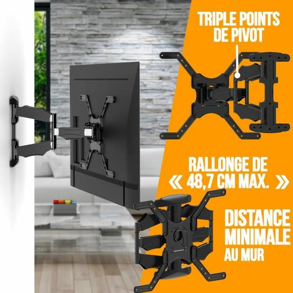 Stalak za TV Nanook Wall Mount 55" 65" 40"